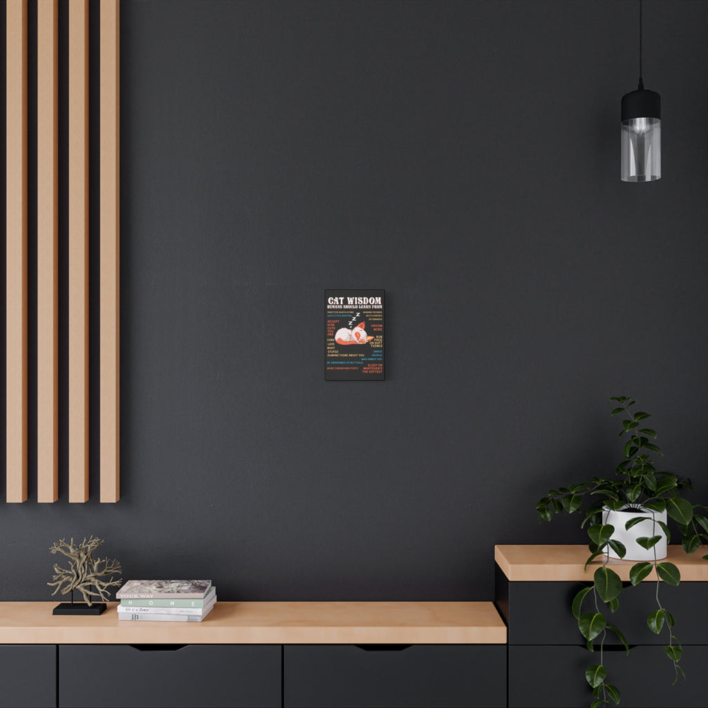 Canvas Print — "Cat Wisdom: Humans Should Learn From" Illustrated Wall Art