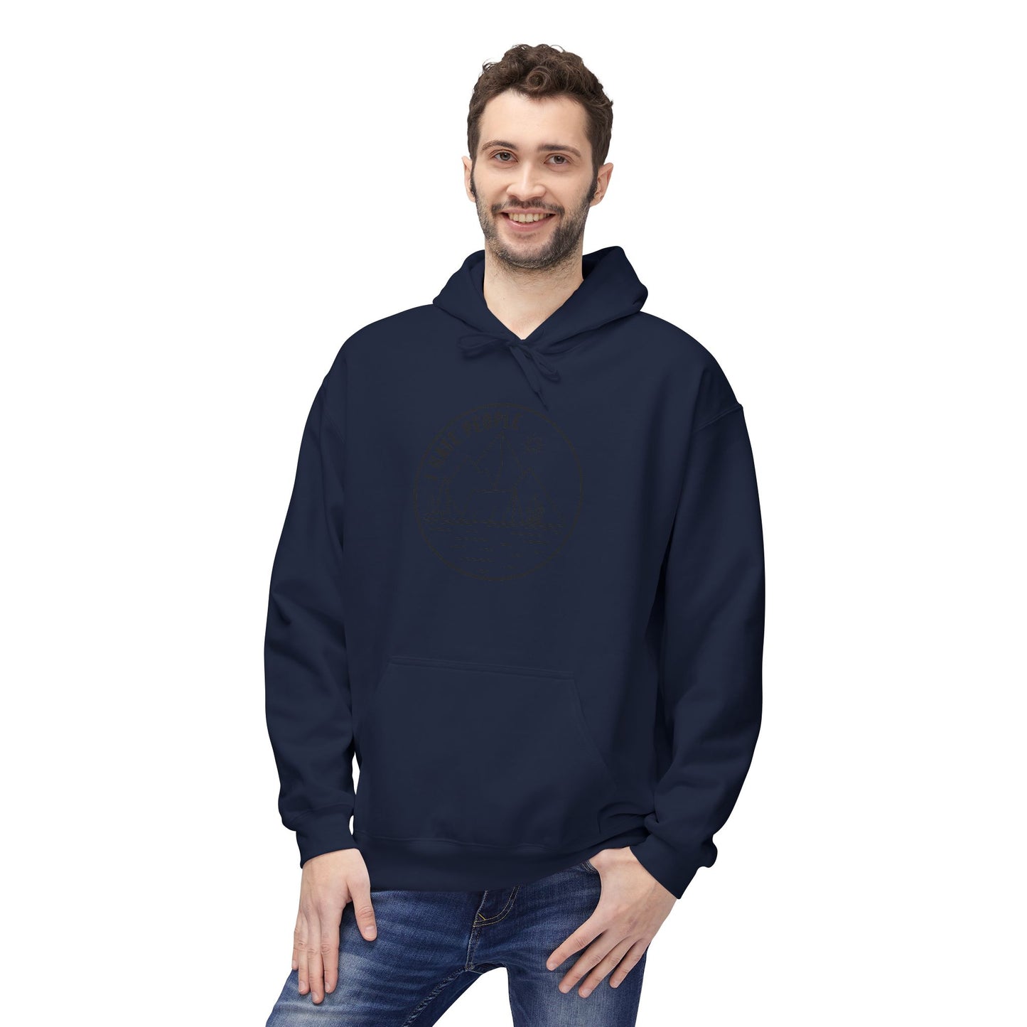 Adventure Camp Hoodie — 'Make People' Minimal Mountain & Lake Design