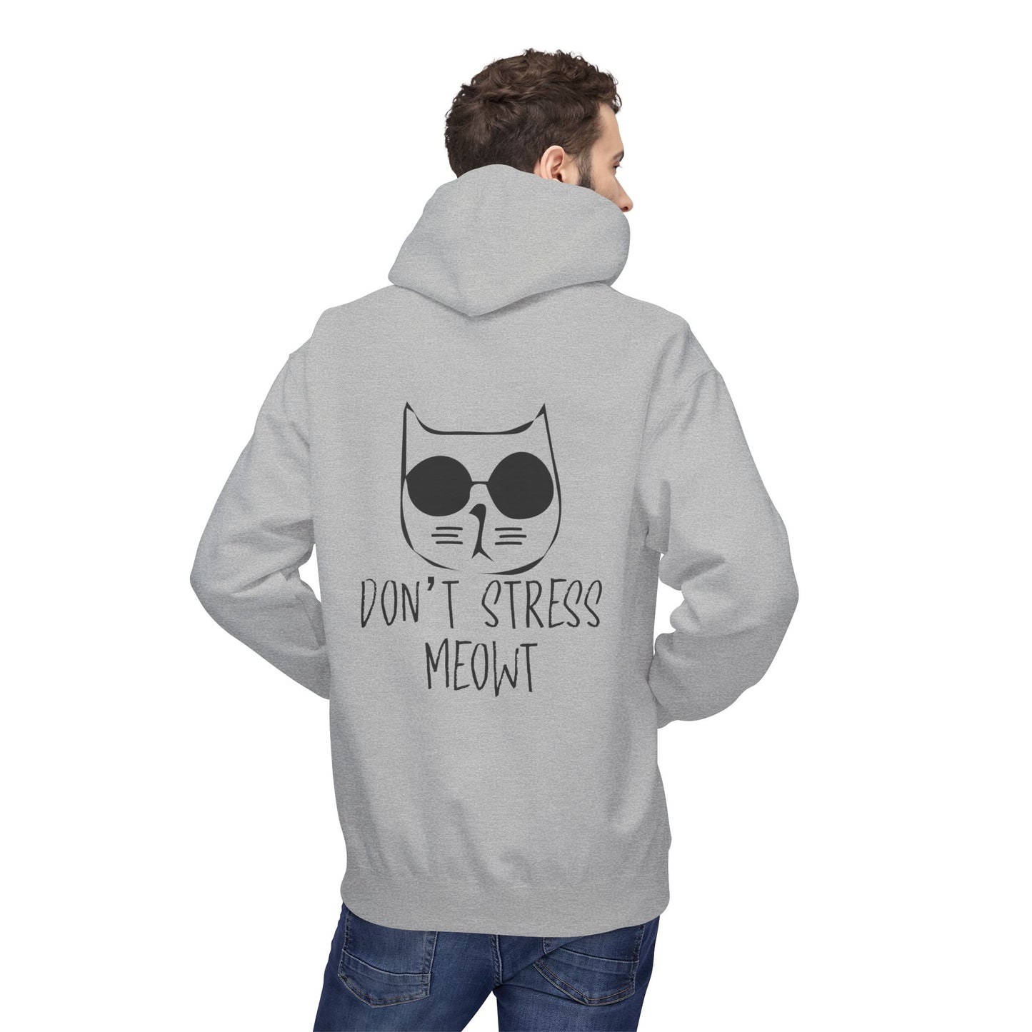 Cool Cat Vibes Hoodie - Cozy Fleece Pullover