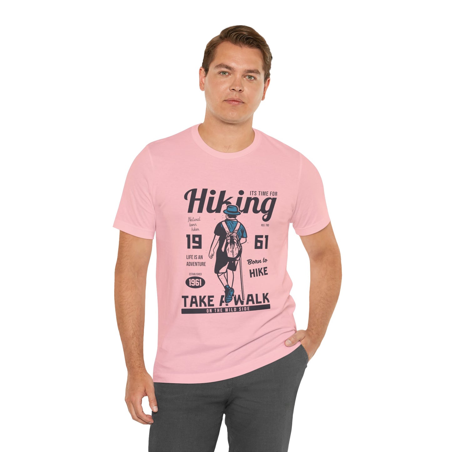 Hiking Tee — 'Take a Walk' Vintage Hiker Graphic T-Shirt
