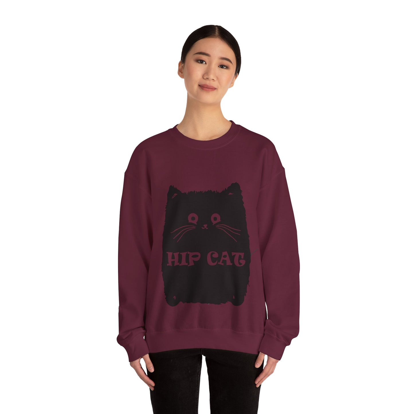 Hip Cat Unisex Sweatshirt - Cute Cat Lover Gift
