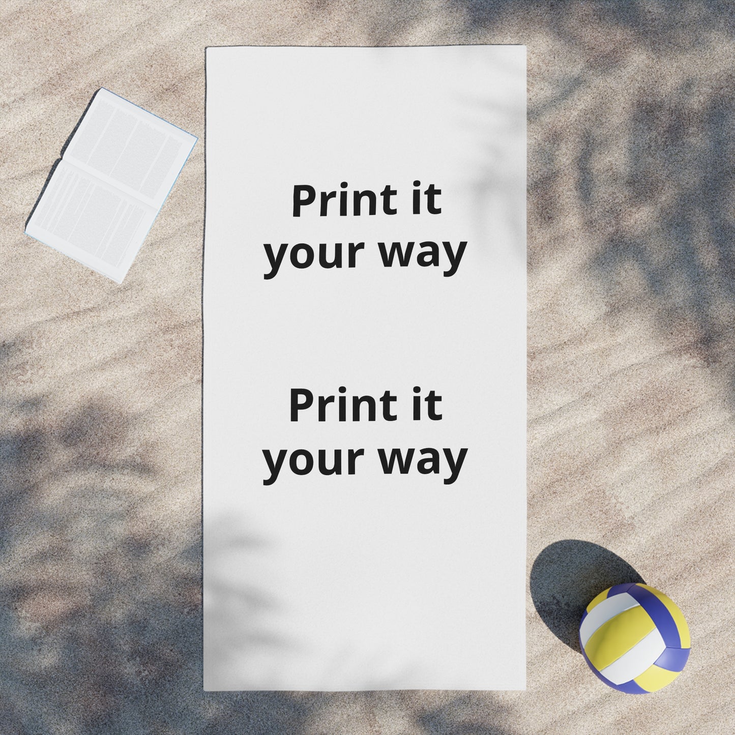 Customizable 'Print It Your Way' Beach Towel — Personalized Lightweight Beach & Pool Towel