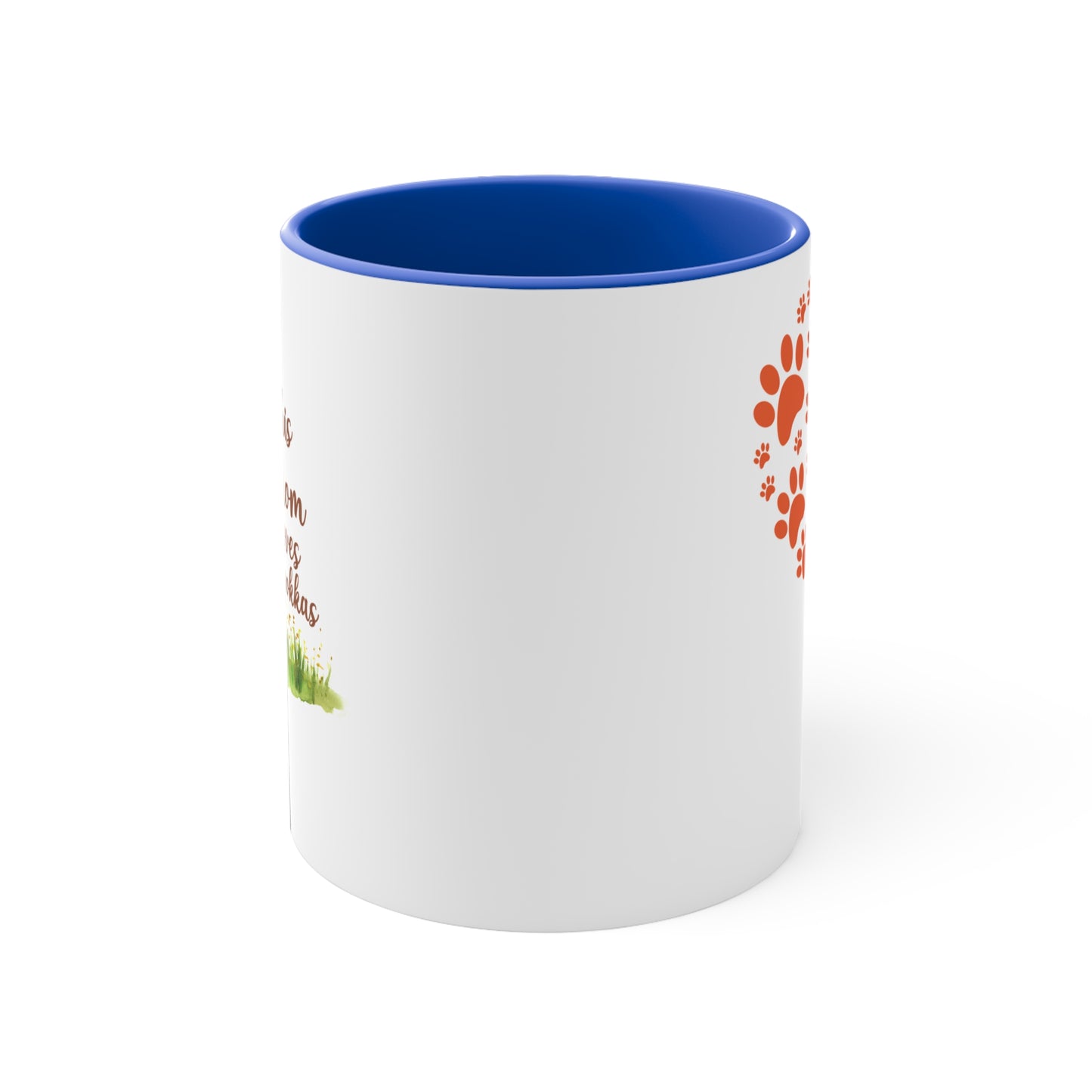 Quokka Mom Accent Mug — "This Mom Loves Quokkas" 11oz