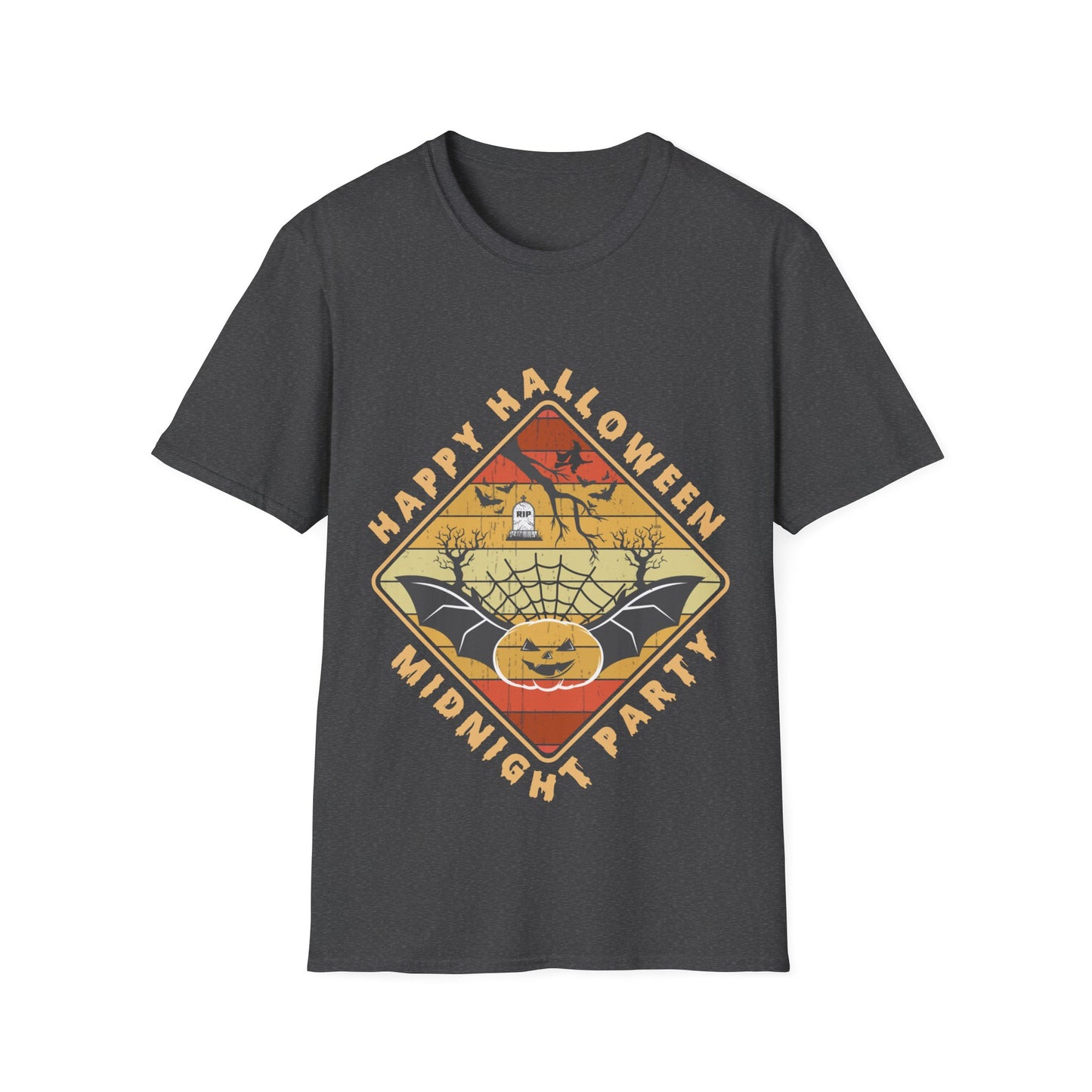 Unisex Halloween Tee - Happy Halloween Midnight Party T-Shirt