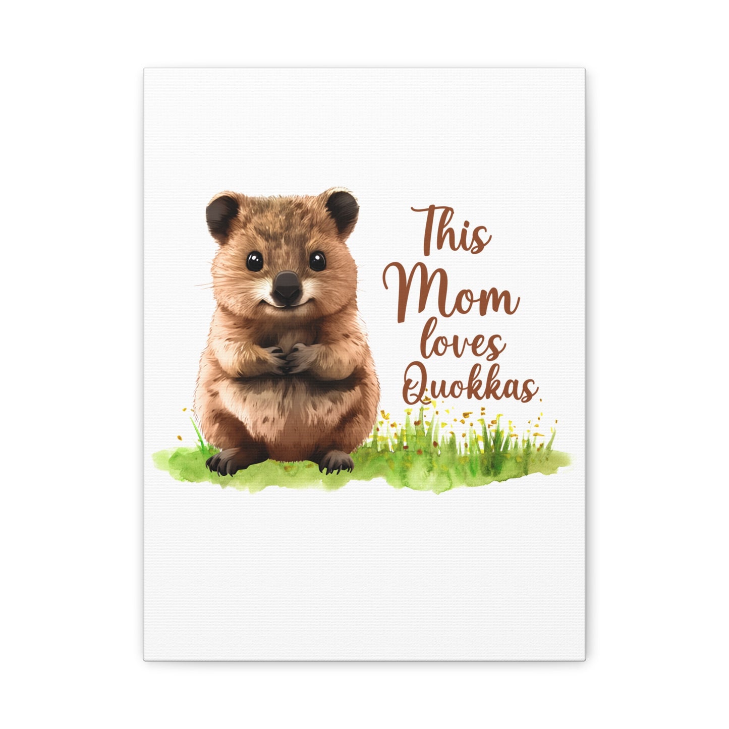 Quokka Canvas Art Print - Cute Animal Wall Decor