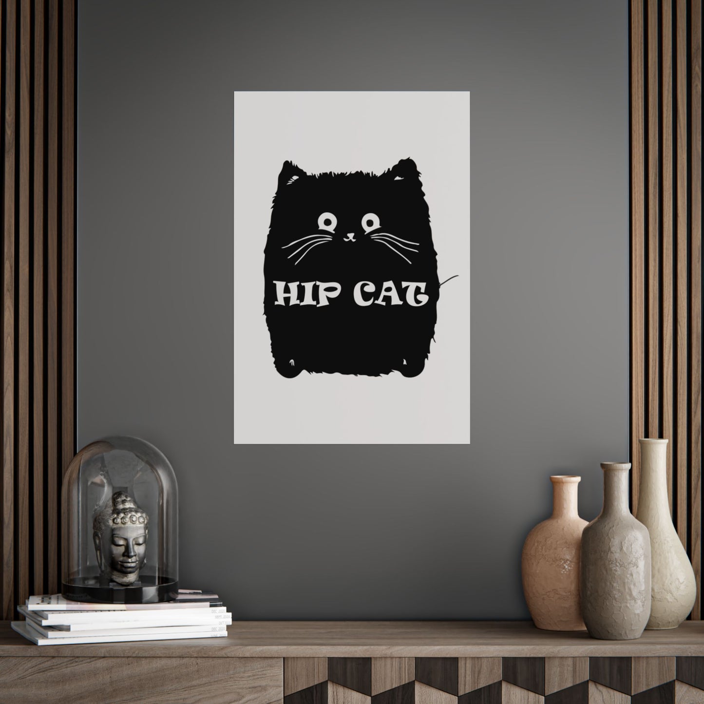 Cool Cat Wall Art - Hip Cat Unframed Poster for Cat Lovers