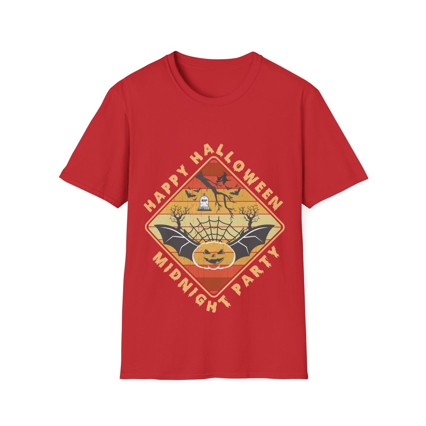 Unisex Halloween Tee - Happy Halloween Midnight Party T-Shirt