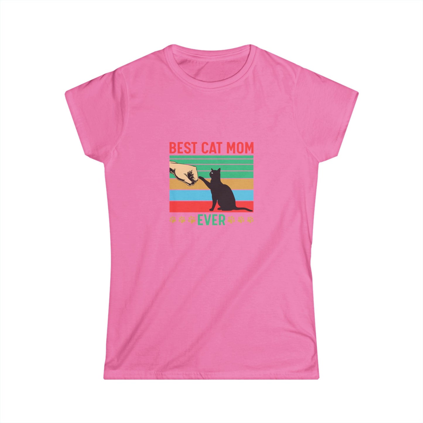 Best Cat Mom Ever T-Shirt — Retro Cat Mom Gift Tee