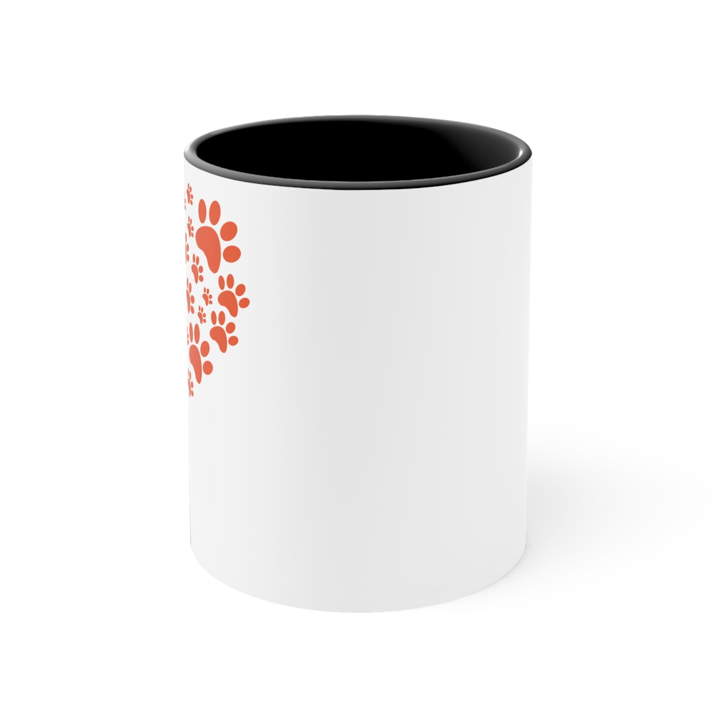 Heart-Shaped Pet Lover Mug | Colorful Dog Paw Print Coffee Cup