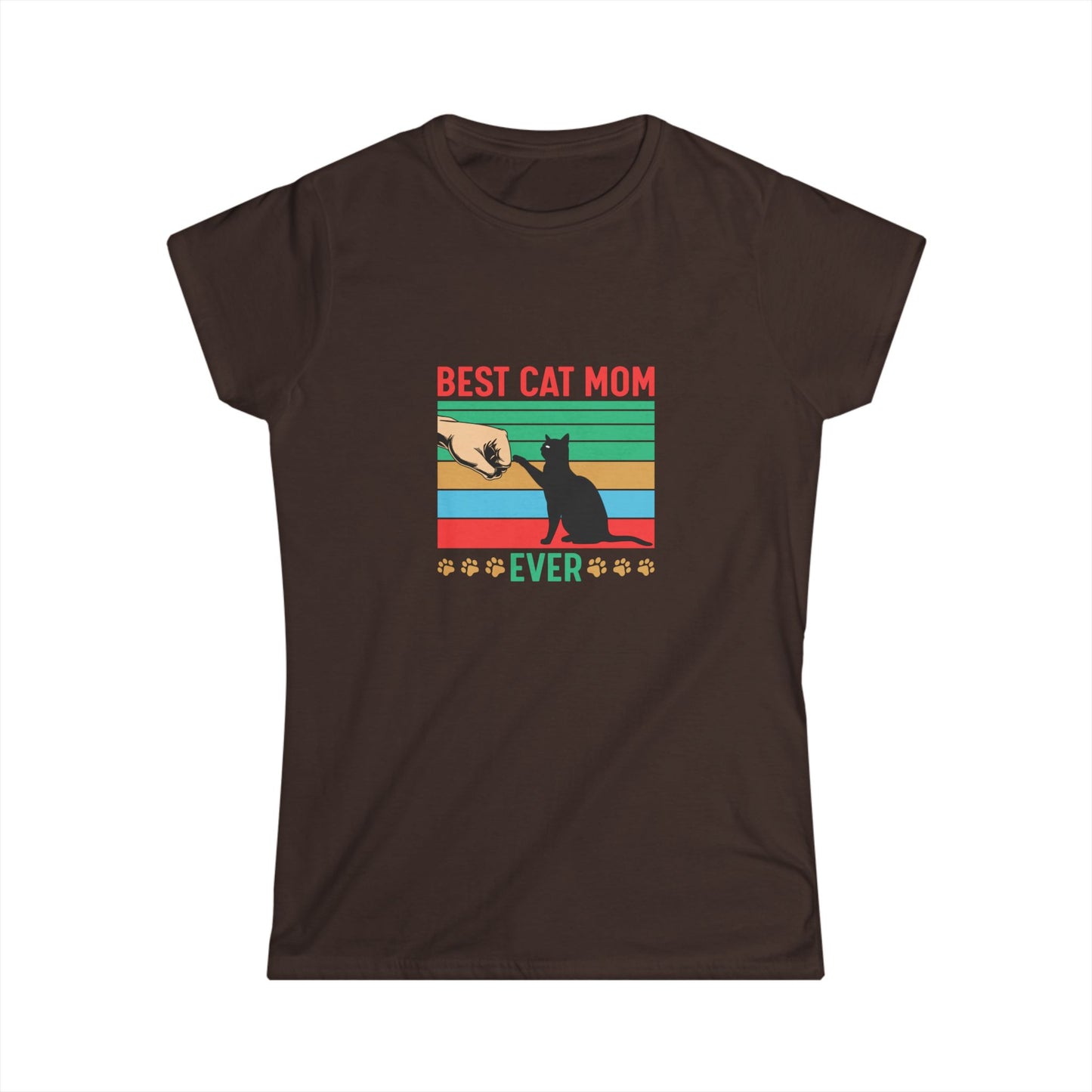 Best Cat Mom Ever T-Shirt — Retro Cat Mom Gift Tee
