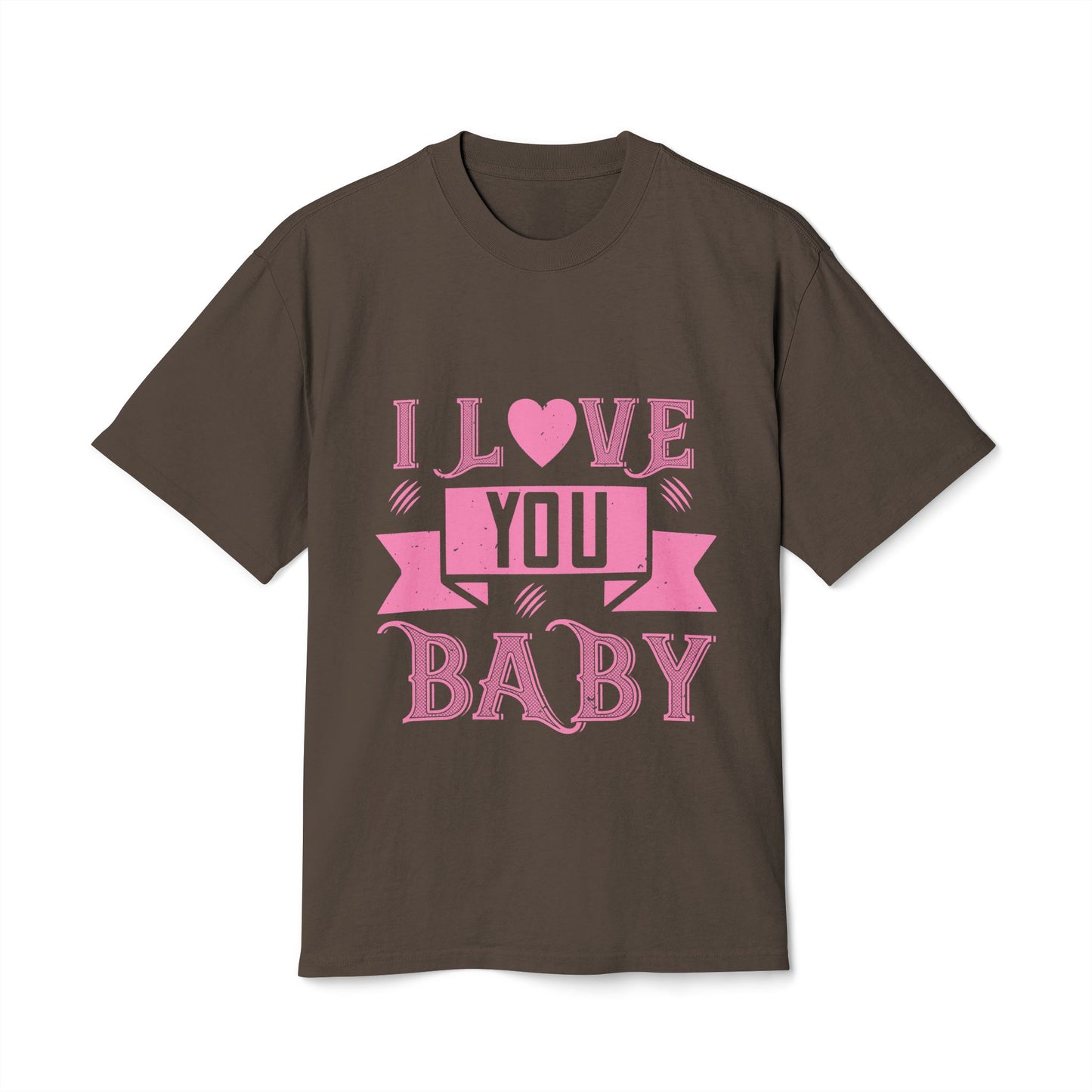 I Love You Baby Tee — Vintage Pink Romantic Graphic T‑Shirt
