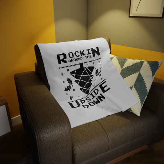 You + Me + Wine = Happy Plush Fleece Blanket — Romantic Wine Lover Throw