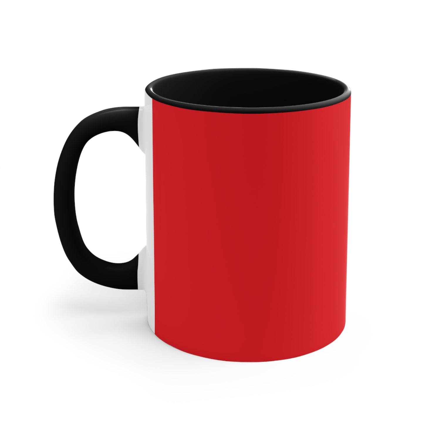 Enjoy the Sunshine Red Accent Mug — 11 oz Ceramic Coffee Cup
