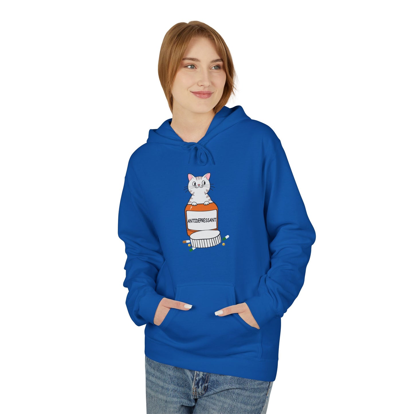 Cute Bunny in Medicine Bottle Hoodie — 'Anti Hiss' Graphic Pullover
