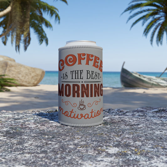 Stubby Cooler — 'Coffee: Morning Motivation' Insulated Can Cooler