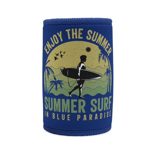 Stubby Cooler — "Enjoy The Summer" Surf Can Cooler