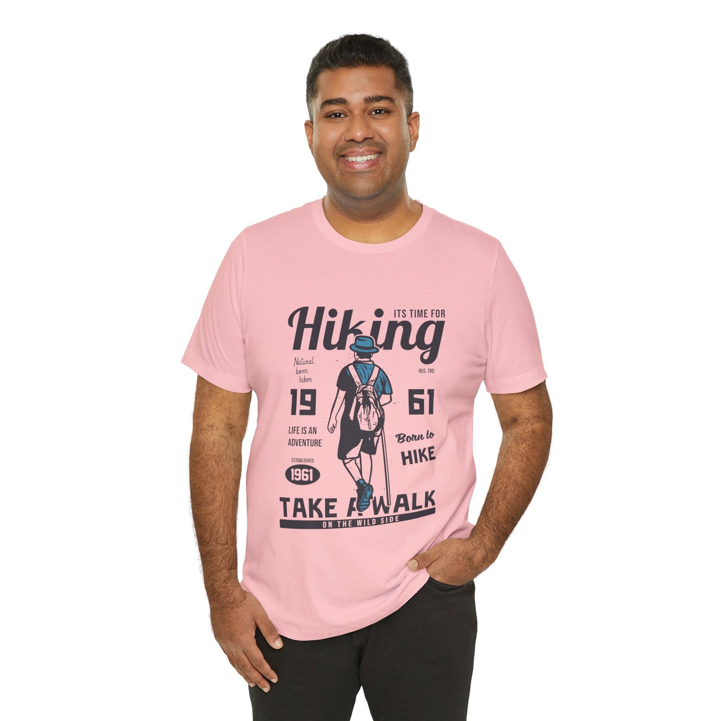 Hiking Tee — 'Take a Walk' Vintage Hiker Graphic T-Shirt