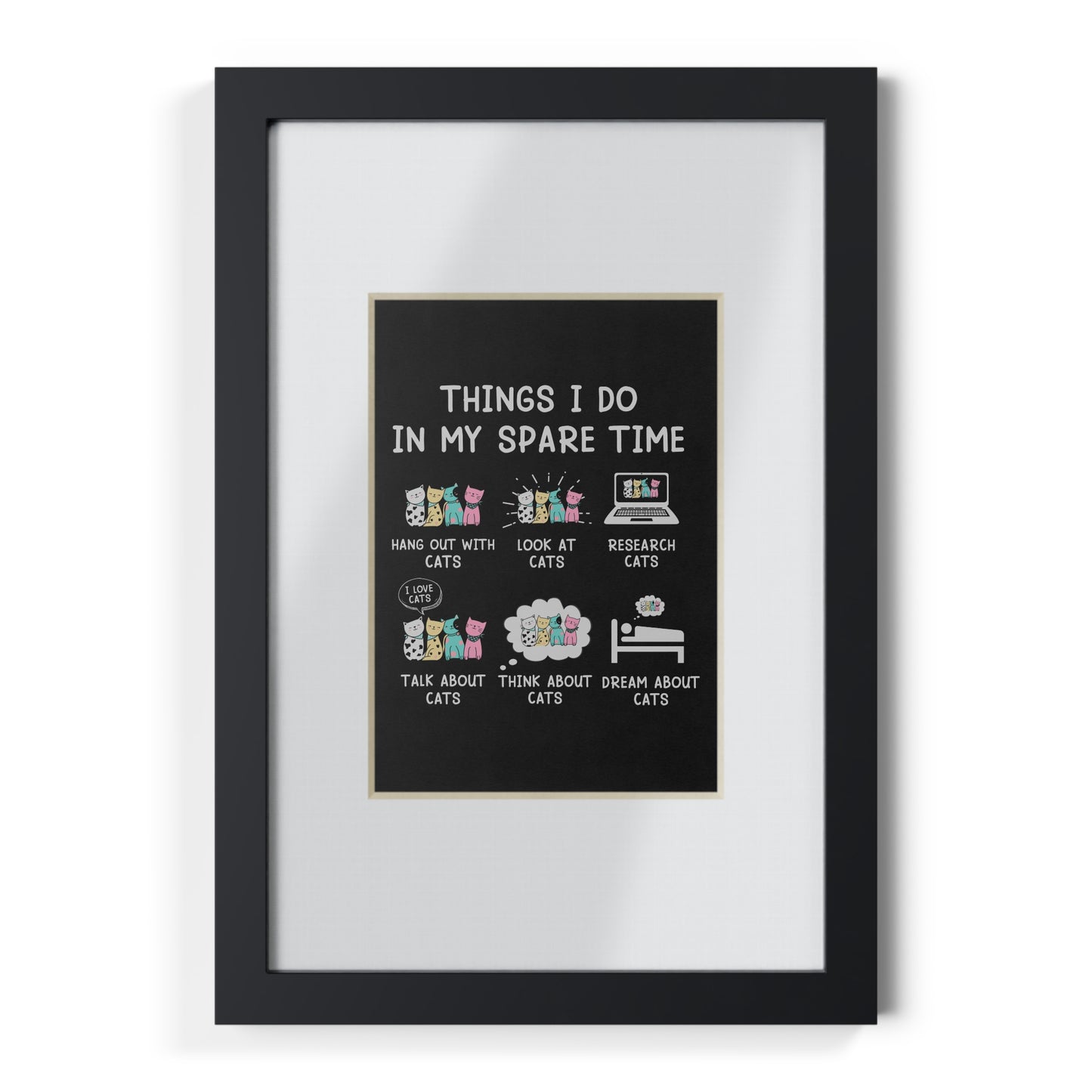 Cat Lover's Framed Poster - Inspirational Wall Art for Home Decor
