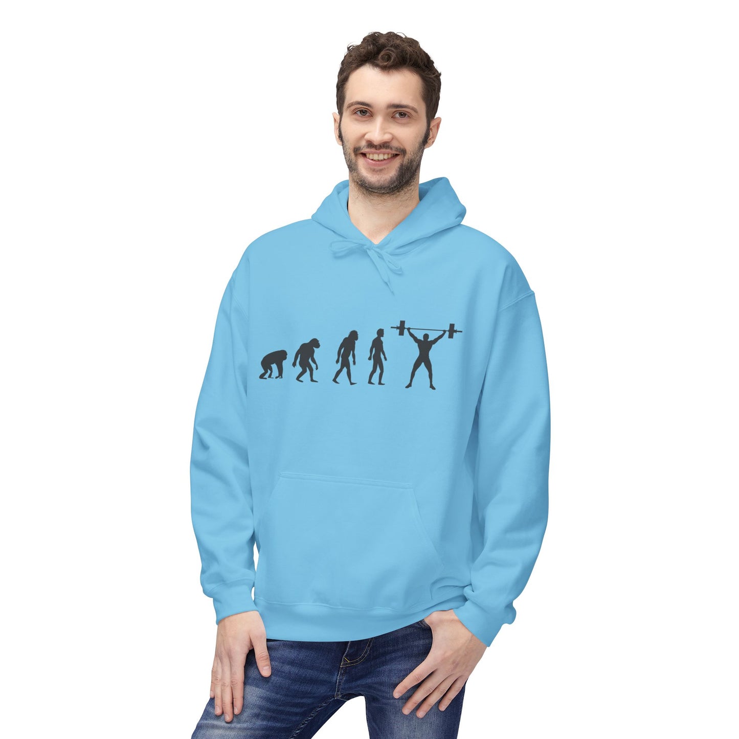 Weightlifting Evolution Hoodie — Fitness Evolution Graphic Pullover
