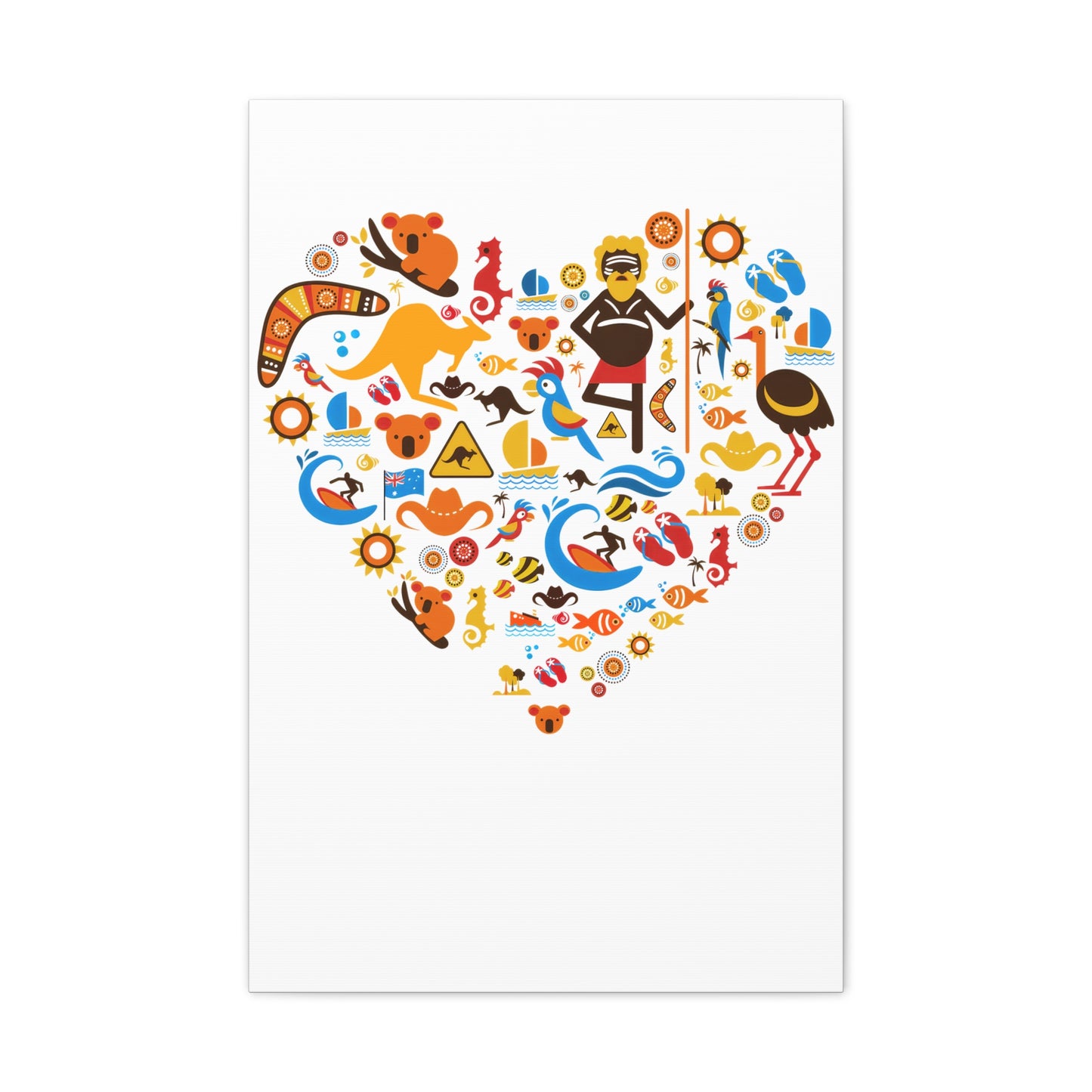 Heart Art Canvas Print - Australian Landscape Decor