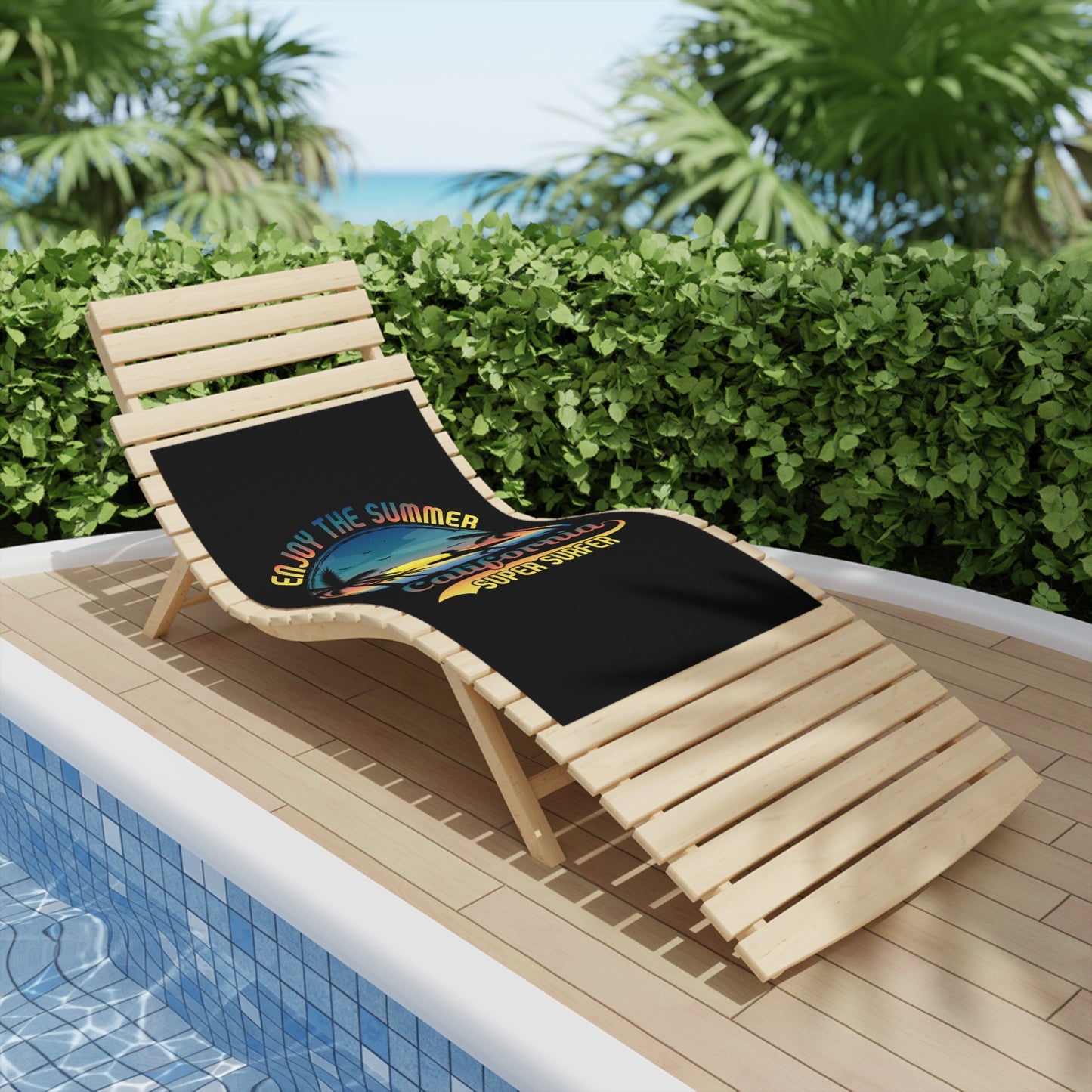 California Super Surfer Beach Towel — Enjoy the Summer Surf Design