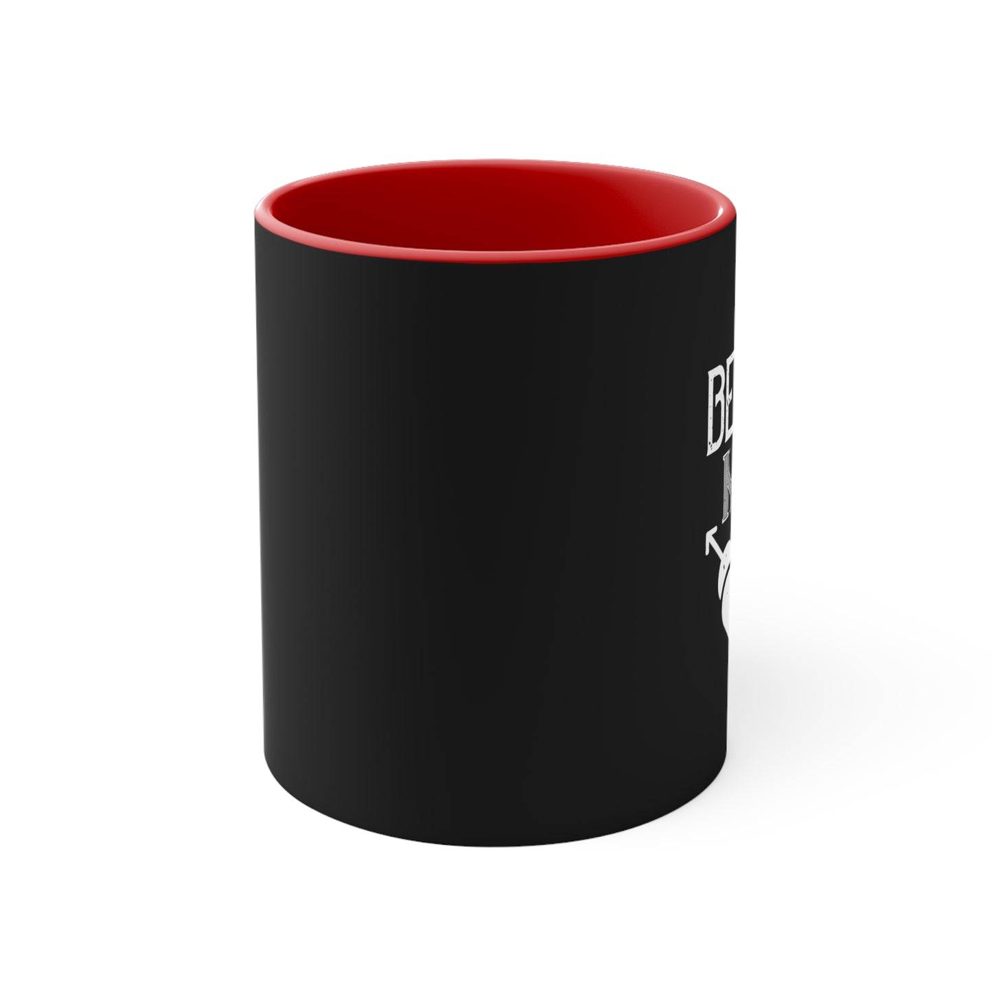 Black & Red Accent Mug — Bold Color Accent 11oz Coffee Cup