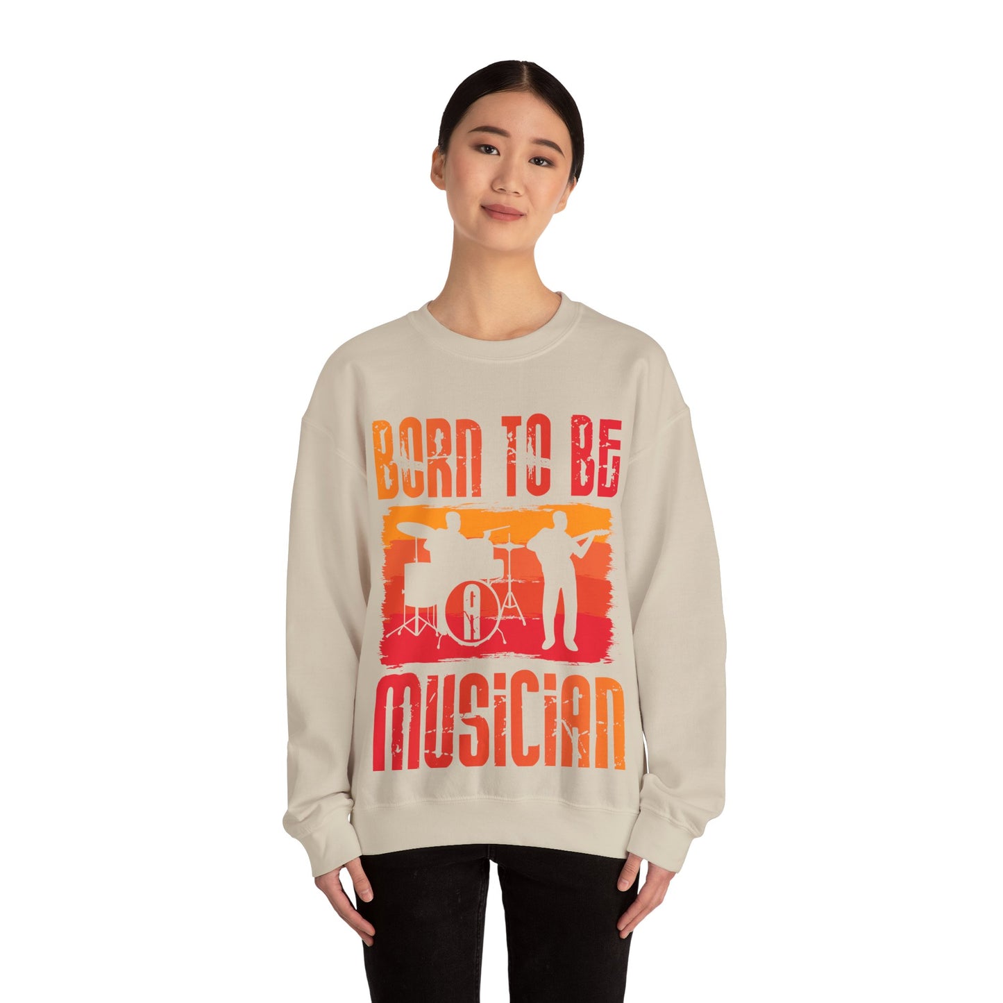 Born to Be Musician Crewneck Sweatshirt - Perfect for Music Lovers