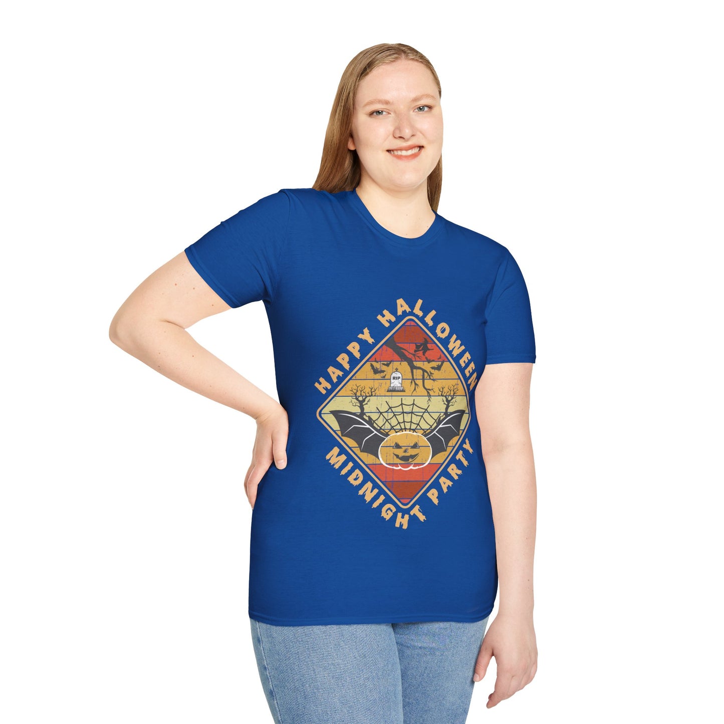 Unisex Halloween Tee - Happy Halloween Midnight Party T-Shirt