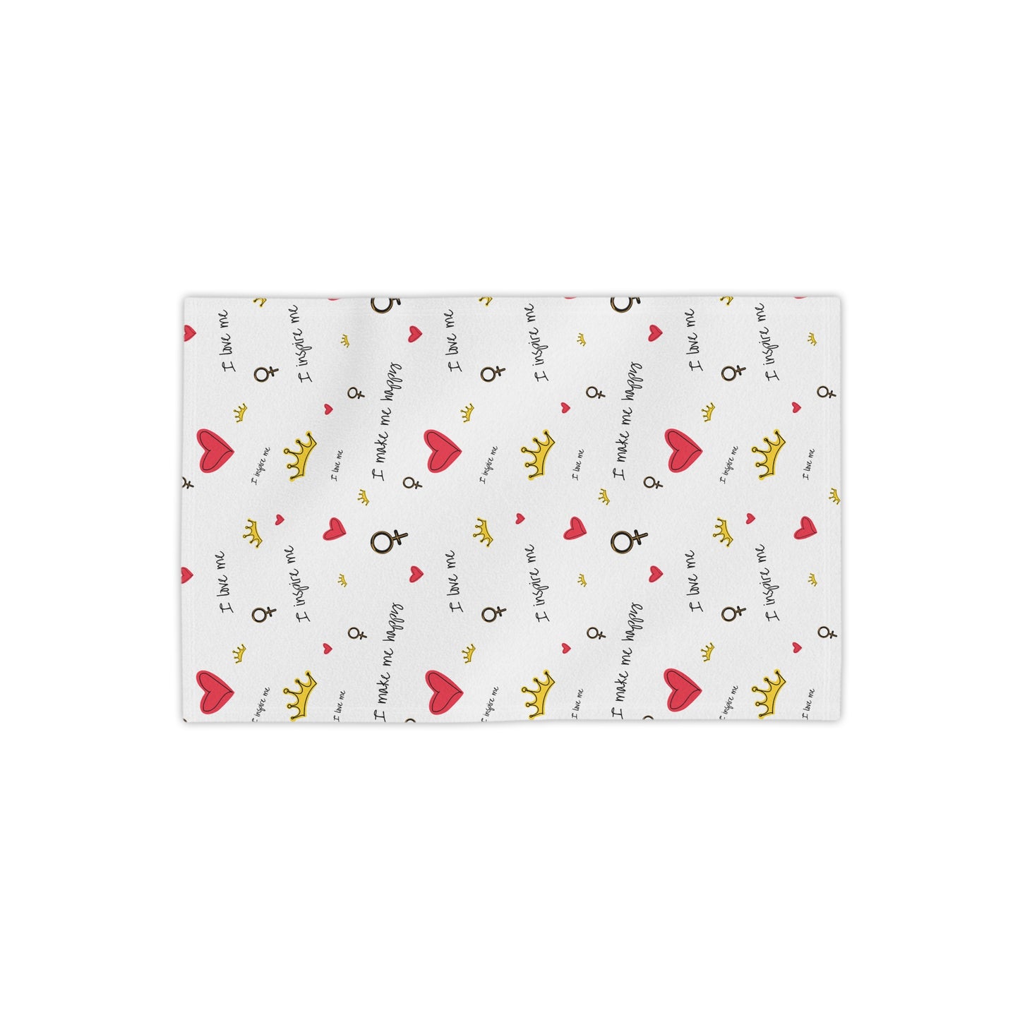 I Inspire Me Heart & Crown Beach Towel