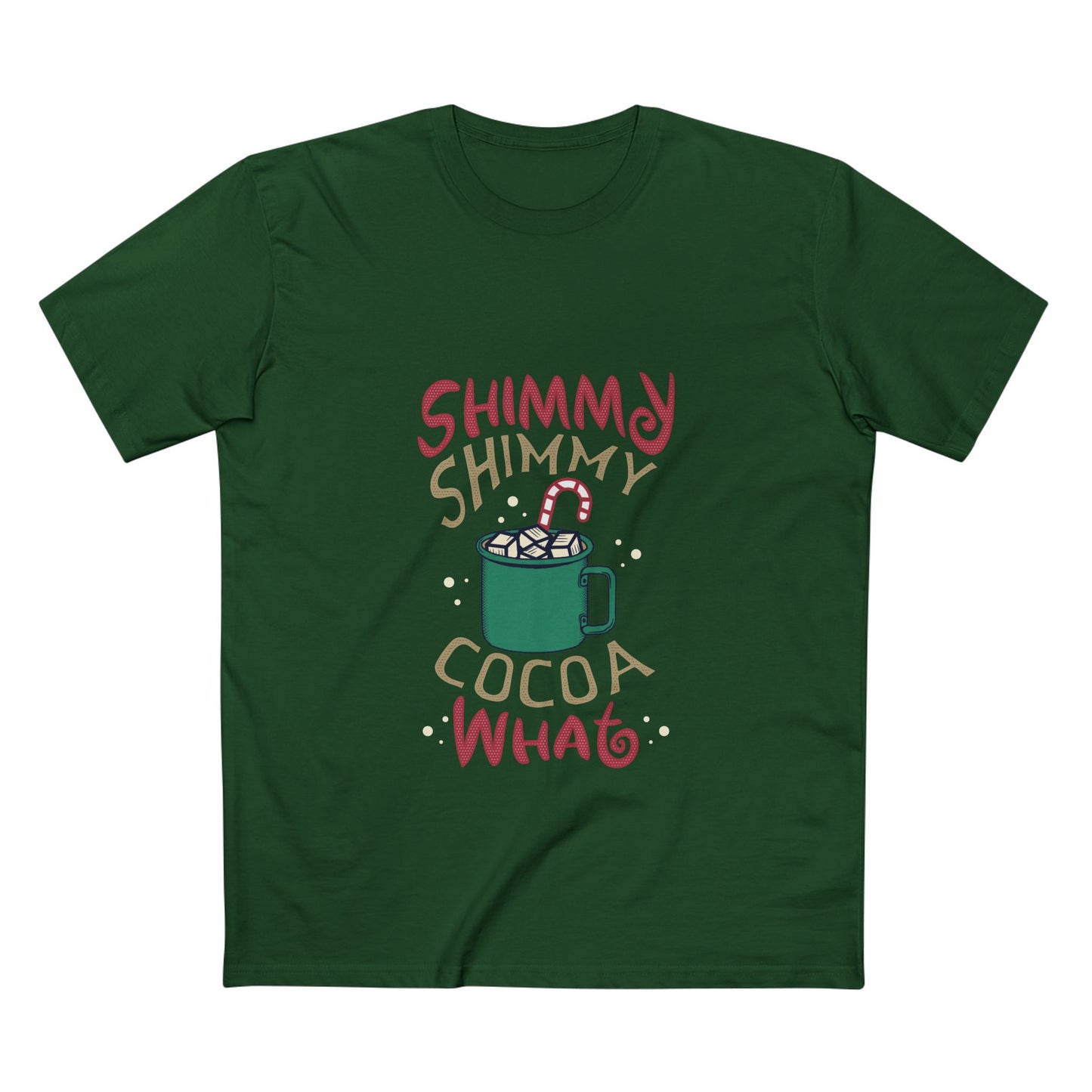 Shimmy Shimmy Cocoa What T‑Shirt — Funny Holiday Hot Cocoa Graphic Tee